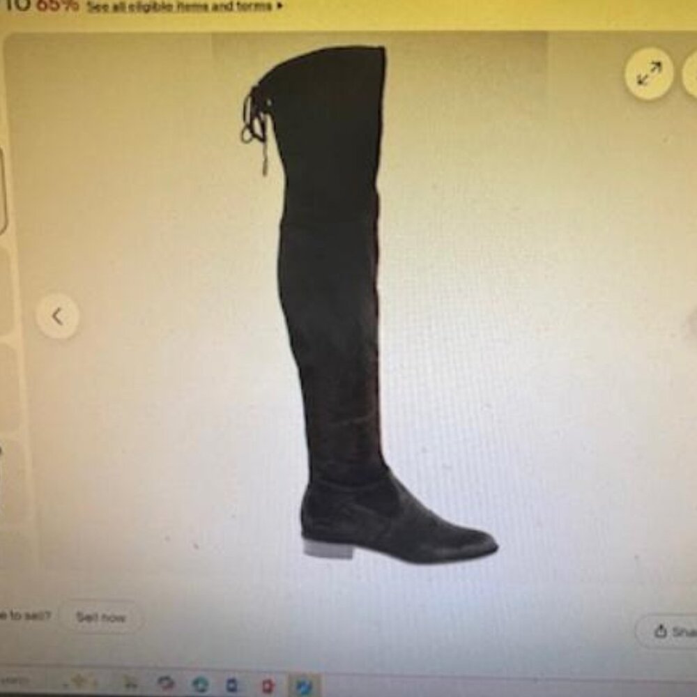 Marc Fisher Humor Over-The-Knee Boots Black Size 7.5 NIB/NWT